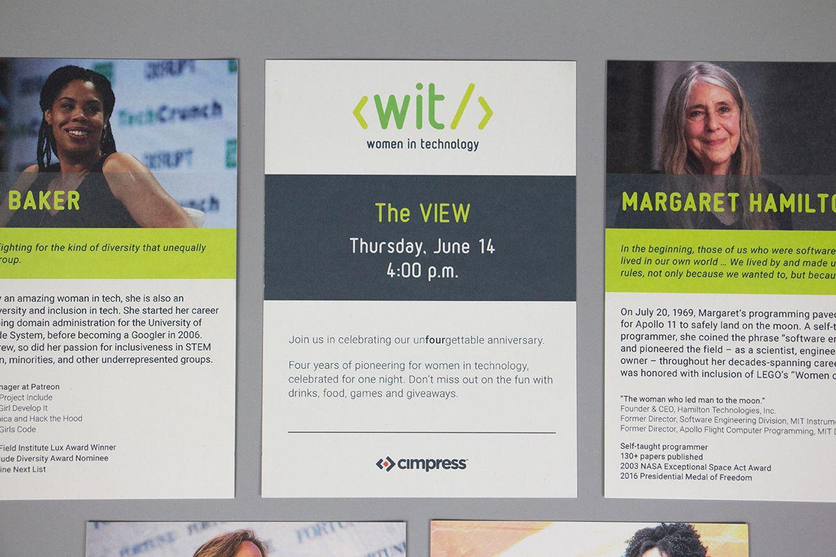 Invitations to The VIEW celebrating influential women in technology