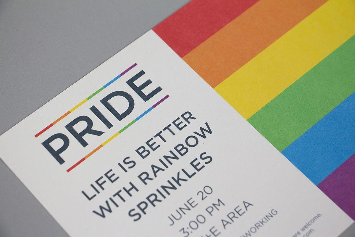 Close up of the event name 'life is better with rainbow sprinkles'